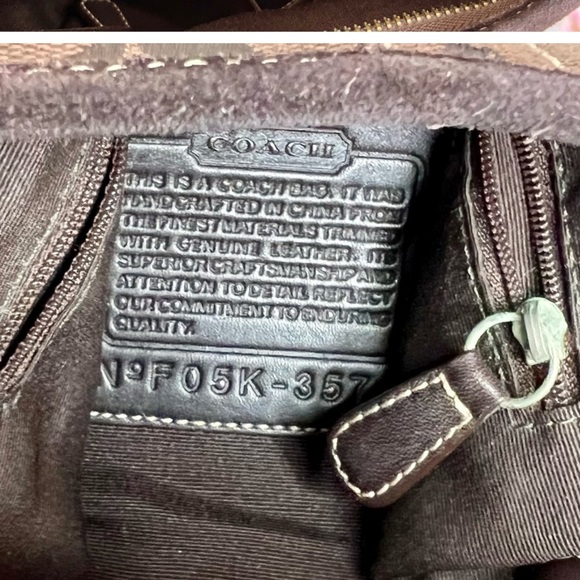 Vintage Signature Coach Crossbody Suede Canvas Brown Messenger Bag - Picture 8 of 8